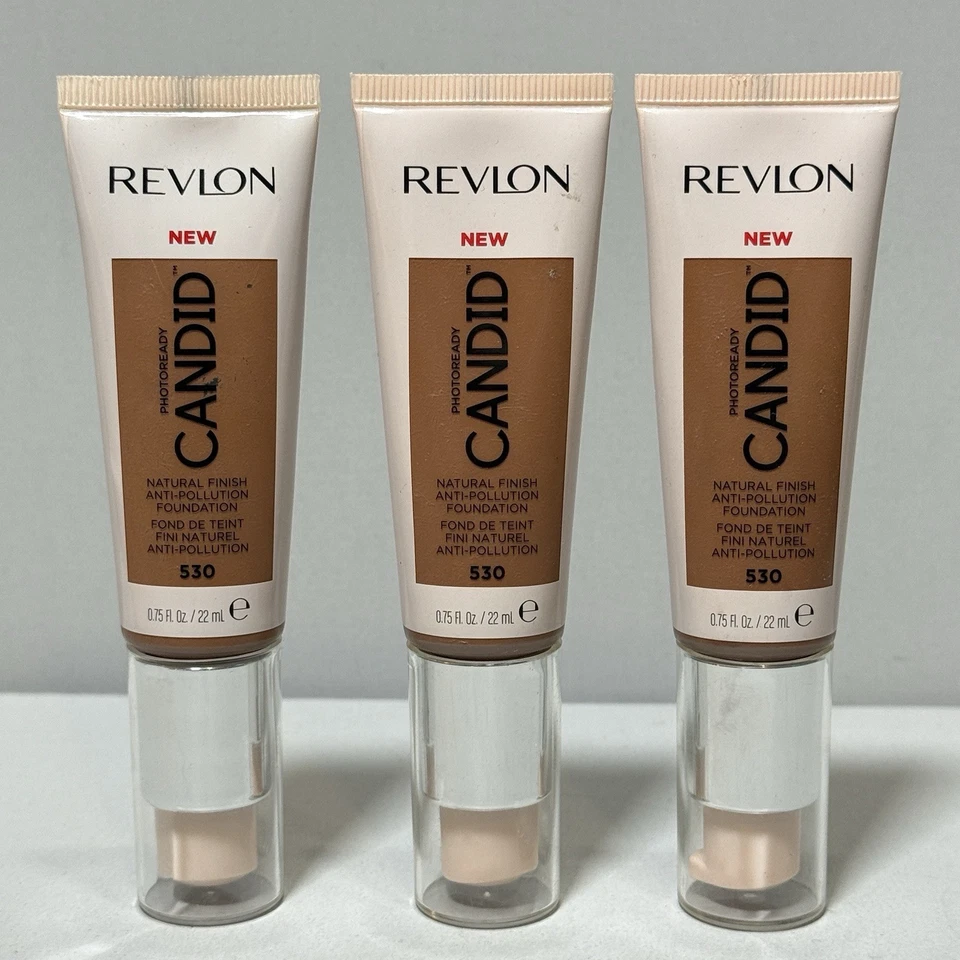 NEW Revlon Photoready Candid Pecan Foundation 530 lot of 3 - Image 1 of 1