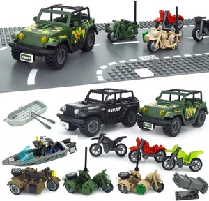 Military Vehicle Jeep Boat Motorcycle Artillery Army Building Blocks for Lego - Picture 1 of 30