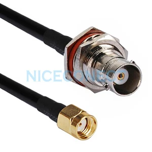 3Ft BNC Female to RP-SMA Male ( Female Pin ) RG58 for Extension Adapter Cable - Picture 1 of 3