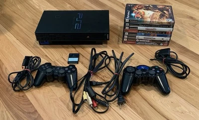 Sony PlayStation 2 PS2 FAT Console SCPH-39001 8 Games 2 Controllers Tested - Image 1 of 4