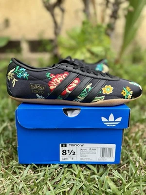 Adidas Tokyo W Black Floral JR1494 Size 8.5 New Authentic - Изображение 1 из 4