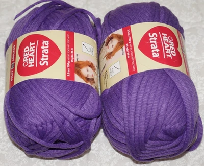 2 Skeins, Red Heart,“Strata”,紫色,笨重,丙烯酸/尼龙混纺纱线 — 第 1/3 张图片