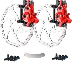Kit de frenos de disco para bicicleta, incluye pinza delantera y trasera, rotor 160 mm, mecánico también - Imagen 1 de 7