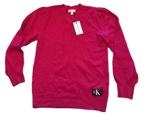 Nuevo con etiquetas Suéter Pullover Rosa Manga Larga Calvin Klein Jeans Para Mujer Talla M (774) - Imagen 1 de 5