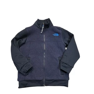 The North Face Kids XS Reversible Fleece Jacket in Navy and Royal Blue - Picture 1 of 7