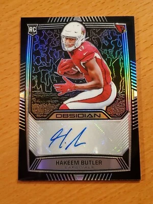 2019 Obsidian Rookie Auto Hakeem Butler Iowa St Cardinals WR #'d 42/150 - Image 1 of 2