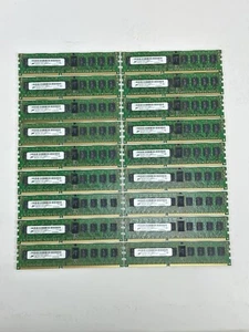 Micron 72GB Lot of 18x 4GB 1Rx4 PC3L-10600R ECC RDIMM DDR3 1333 MHz RAM Memory - Picture 1 of 3