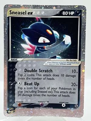 Sneasel ex 103/109 Ruby Sapphire Holo Ultra Rare Vintage Pokémon TCG Card - Image 1 of 3