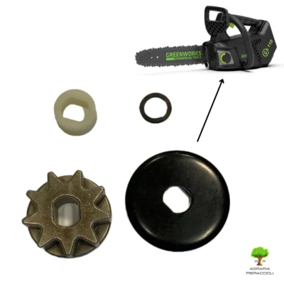 PIGNONE TRASCINAMENTO CATENA GREENWORKS PER MOTOSEGA GD40TCS RICAMBIO ORIGINALE