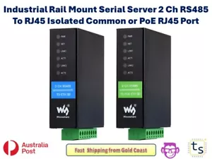 Waveshare Industrial Rail Mount Serial Server 2 Ch RS485 - Picture 1 of 9