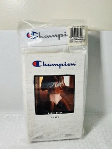 Vtg 1990s 1996 Champion Basic White Brief 3-Pack Size 40 XL 100% Cotton NOS New - Picture 1 of 4