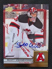 2014 Upper Deck AHL Hockey Scott Wedgewood Autograph Card