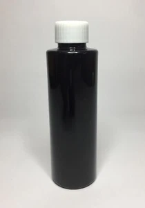 Empty 100ml PET Plastic Black Cylindrical Bottle & White Screw On Top ANY AMOUNT - Picture 1 of 1
