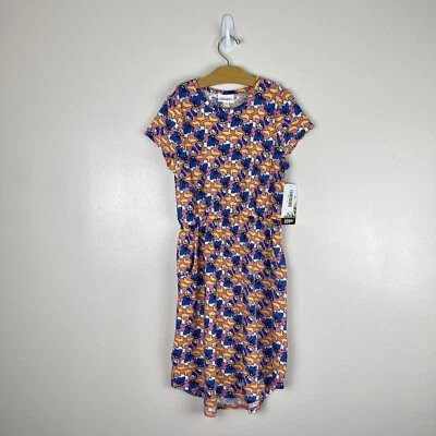 Nuevo con etiquetas Vestido de Verano LulaRoe Niñas Disney Pato Donald Mae Con Bolsillos Talla 12 Rosa Foto 1 de 4