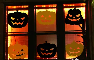 Pegatinas para ventanas de Halloween decoración de pared espeluznante calcomanía fiesta gráficos decoración - Imagen 1 de 3