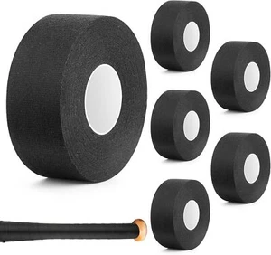 6 Pack Baseball Bat Tape Black Grip for Softball 30 ft x 1... - Picture 1 of 7