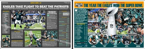 EAGLES WIN SUPER BOWL LIII -- TWO COMMEMORATIVE POSTERS FOR ONE LOW PRICE Cover