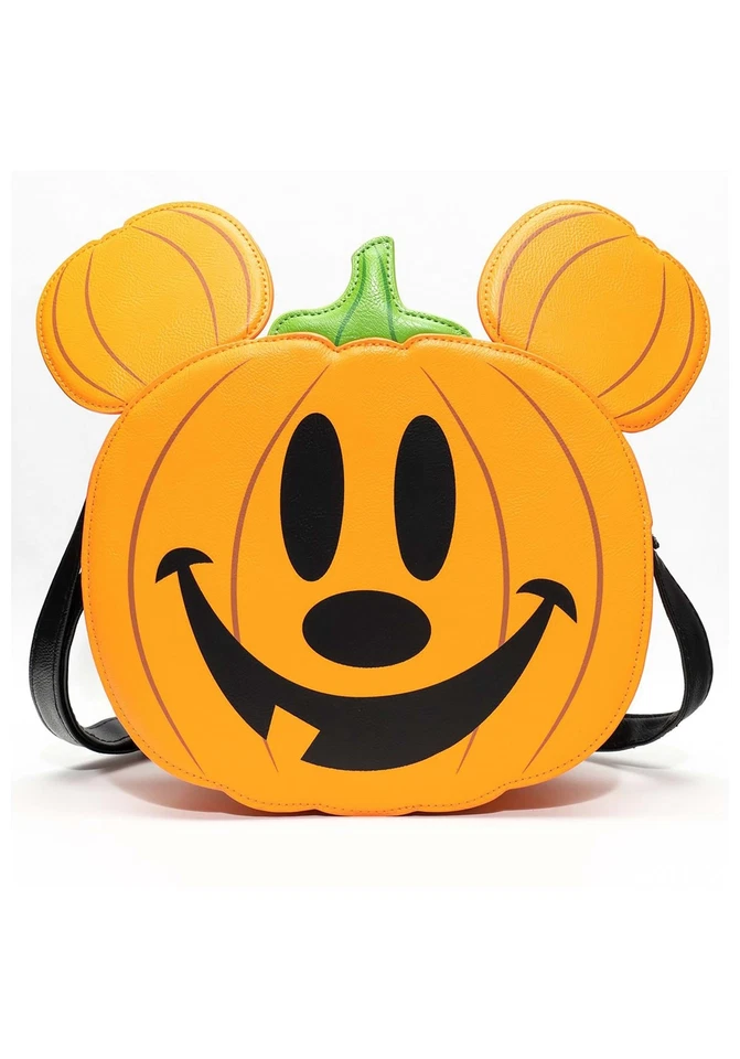 Loungefly Mickey Mouse Jack-o'-Lantern Women's Crossbody Bag - WDTB2393 (Black/Green/Orange)