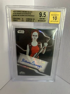 2022 Topps Chrome Black Star Wars Auto Aurra Sing/Michonne Bourriague, BGS 9.5 - Picture 1 of 2