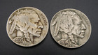 1936 & 1938-D Indian Head Buffalo Nickels - Full Date Full Horn  - B1750