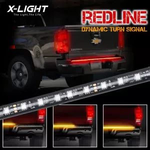 60" TRIPLE LED Tailgate Bar Sequential Turn Signal Amber Rigid Brake Light Rear - Bild 1 von 7