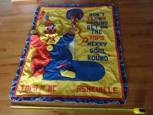 VTG 1970's TOPS KOPS Diet Club Weight Loss Cloth Banner Asheville NC Club 42X52 - Picture 1 of 6