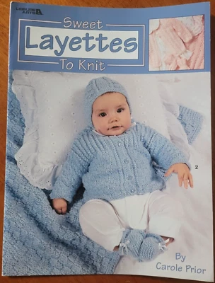 Leisure Arts "Sweet Layettes to Knit" Booklet - Image 1 of 4