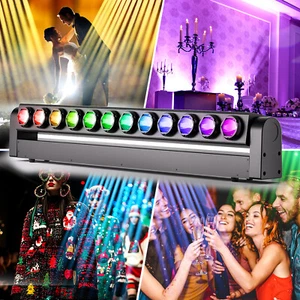 12x20W Stage Moving Head Beam Bar Light DMX RGBW DJ Disco Party Wall Wash Lights - Picture 1 of 11