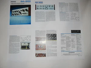 Folleto amplificador Pioneer QA-800 QUAD 6 páginas, especificaciones, información, artículo - Imagen 1 de 1