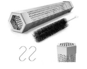 Tubo ahumador de pellets hexagonal de 12 pulgadas de acero inoxidable para barbacoa de madera tubo ahumador... - Imagen 1 de 4