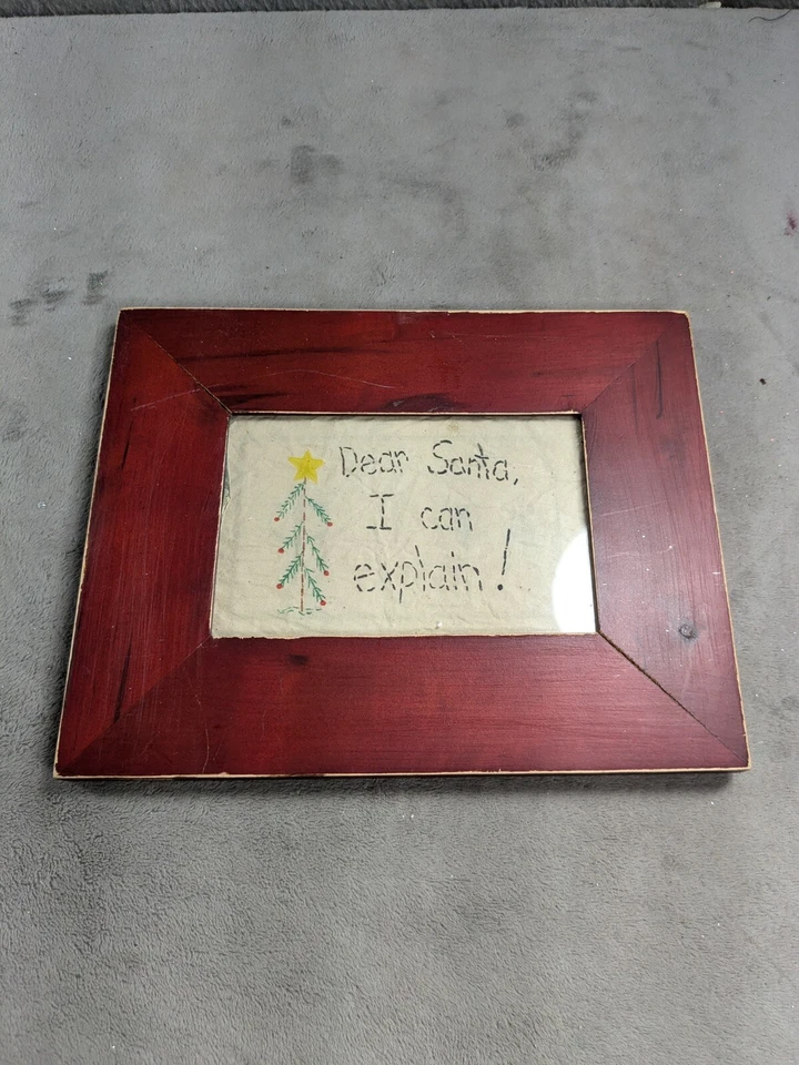 "Marco de fotos independiente Querido Santa I Can Explain vacaciones de Navidad 3,5"" X 5,5""" Foto 1 de 4