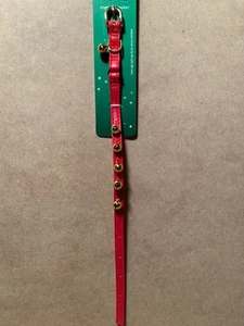 Time For Joy Dog Collar Red Adjusts Neck 8”-12” Xmas B2 - Picture 1 of 8
