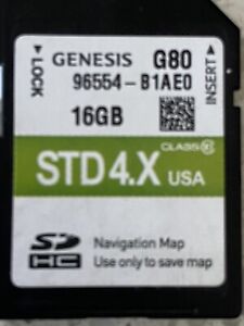 2017 2018 GENESIS G80 NAVIGATION NAVIGATION MAP SD CARD STD 4.X 96554 B1AE0 OEM