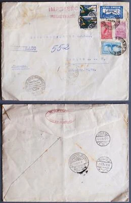 Zeppelín de Brasil a ALEMANIA 1934, 1ª cubierta de vuelo SAF, materia impresa, registrado Foto 1 de 3