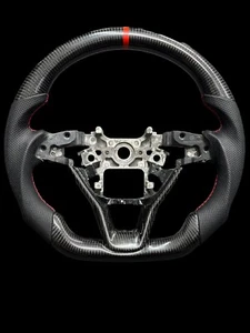 Carbon fiber steering wheel for Honda Accord 10th 2018~2022 Black Leather - Picture 1 of 4