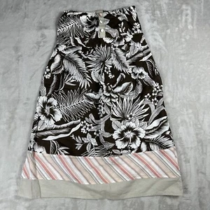 Rip Curl Strapless Blouse Shirt Womens Extra Small Brown Tube Top Zip Side - Picture 1 of 10