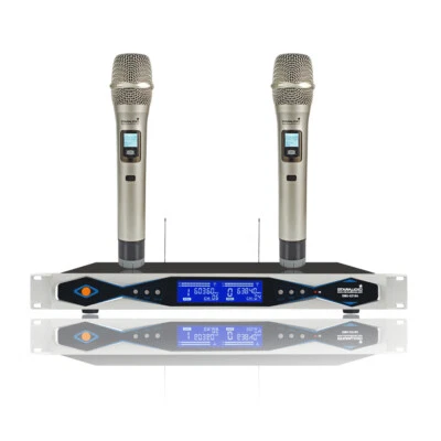 STARAUDIO Wireless Microphone System Dual Channel UHF Handheld Party Stage Mic - Image 1 of 4