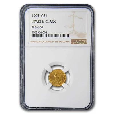 1905 Gold $1.00 Lewis & Clark MS-66+ NGC - Image 1 of 3