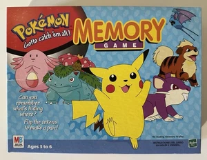 Vintage Pokémon Memory Game Milton Bradley (1999) Complete 48 Tokens MB Hasbro - Picture 1 of 10