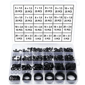 YIXISI 420 Pezzi 24 Misure Neri O-ring Assortimento Kit, Nitrilica O-ring Gomma - Foto 1 di 6