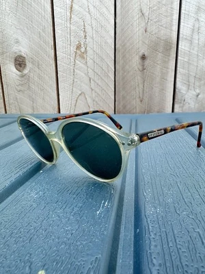 Винтажные солнцезащитные очки Fossil Eyewear NELDA PS1003CTL прозрачные черепаховые овальные зеленые линзы 140 - Изображение 1 из 4