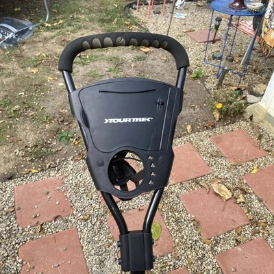 Tour Trek 3-Wheel Push/Pull Golf Cart Collapsible Steel Frame Black Used - Image 1 of 4
