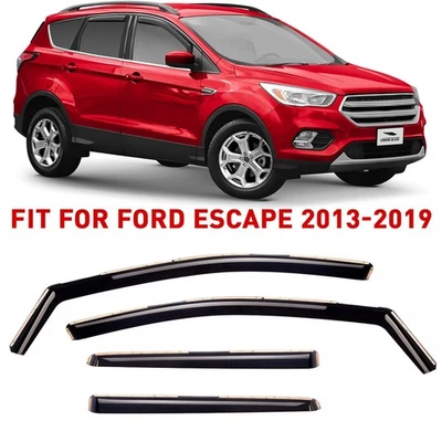 Дефлекторы боковых окон защита от дождя для Ford Escape 2013-2019 годов выпуска НЕБЬЮЩИЕСЯ - Изображение 1 из 4