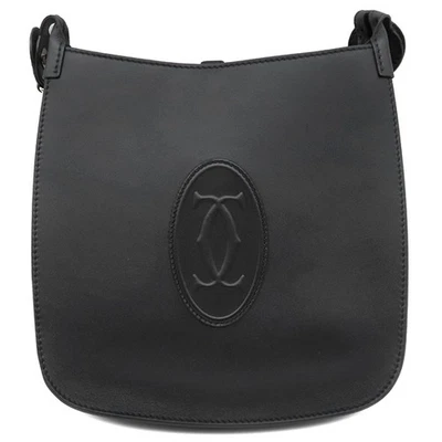 Cartier Shoulder Bag Hobo Bag SM leather  black Gold Metal Must Do Cartier - Image 1 of 4