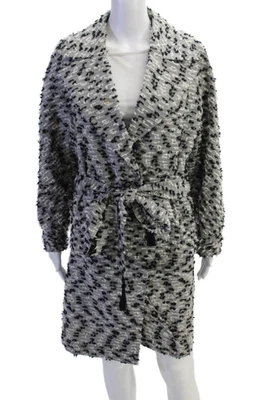 Escada Womens Silk Belted Wide Lapel Skirt Suit Black White Size EUR 40/38 - Image 1 of 4