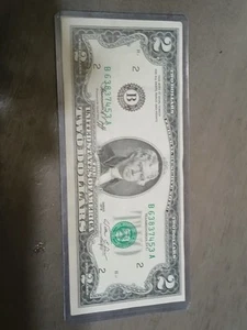 Misplaced Serial Number Lower Than Should Be 2$ Bill - Picture 1 of 3