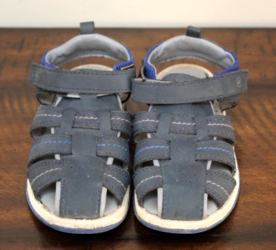 Stride Rite NAVY CLASSIC SANDALS Boys 8 M Blue Shoes - Image 1 of 4