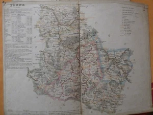 Carte d'atlas dufour vers 1840 : toilée Yonne - Foto 1 di 1