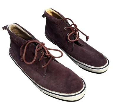 Botines John Varvatos Lona Cuero Talla 11M Borgoña Foto 1 de 4