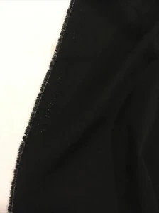 95% pure Silk crepe de chine Fabric 42”wide 1+ yard black - Picture 1 of 2